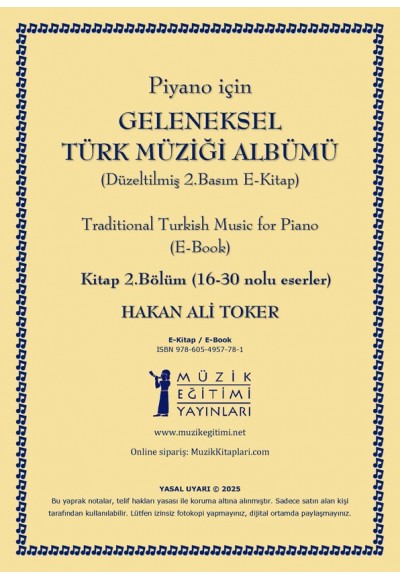 Piyano için Geleneksel Türk Müziği Albümü - 2.Bolüm