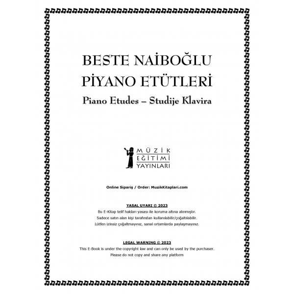 Beste Naiboğlu Piyano Etütleri E-Book