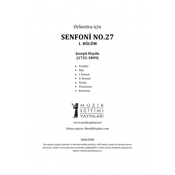 Senfoni No.27, 1. Bölüm - Haydn