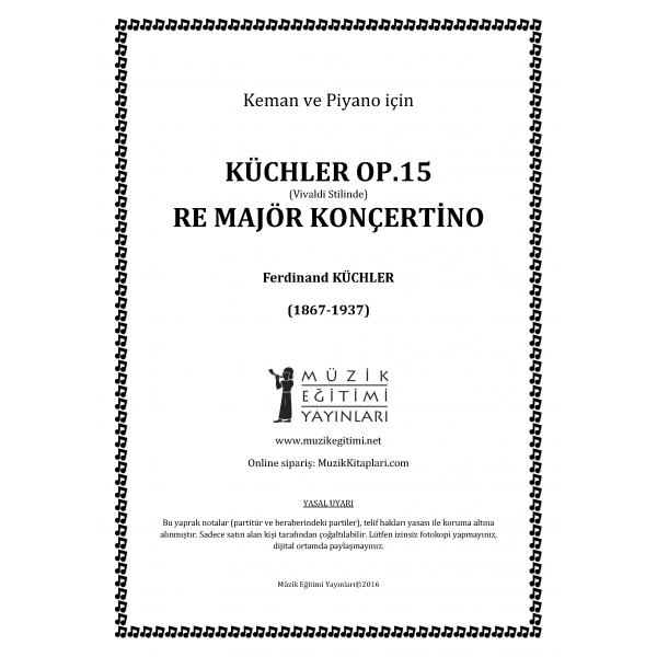 Küchler Op.15 Re Major Konçertino