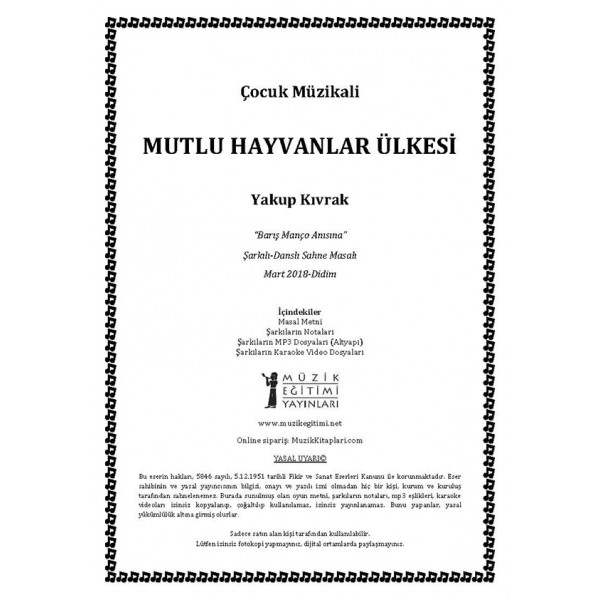 Mutlu Hayvanlar Ülkesi Çocuk Müzikali