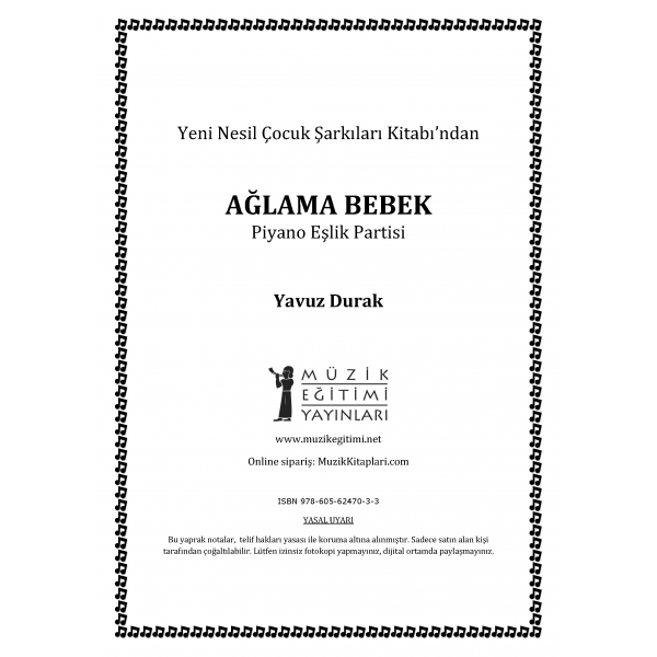 Ağlama Bebek - Y. Durak - Piyano Eşlik Partisi