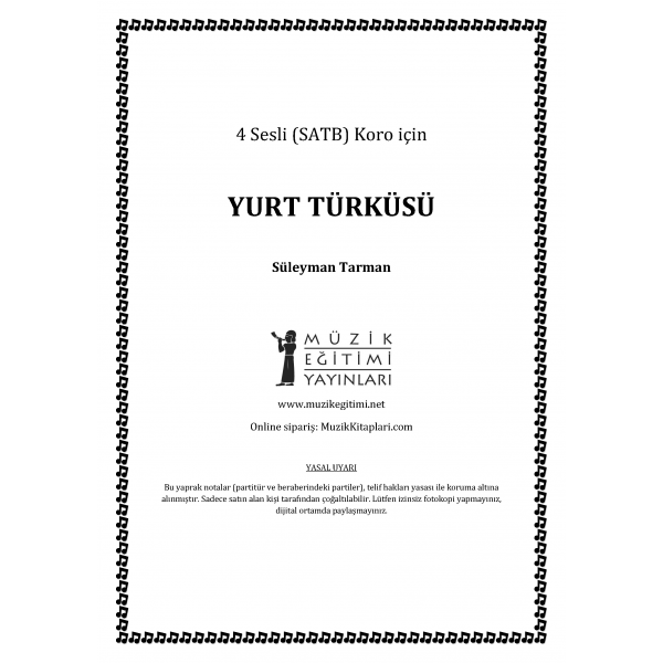 Yurt Türküsü - SATB - Süleyman Tarman