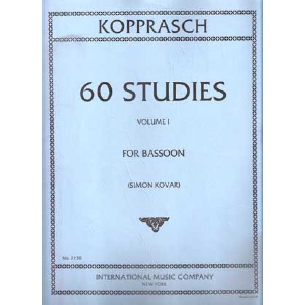 Kopprasch 60 Studies for Bassoon Volume I